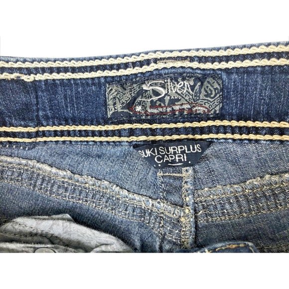 Silver Jeans Co. Suki Surplus Capri Jeans Size 25 Waist Womens/Teen - Picture 4 of 8